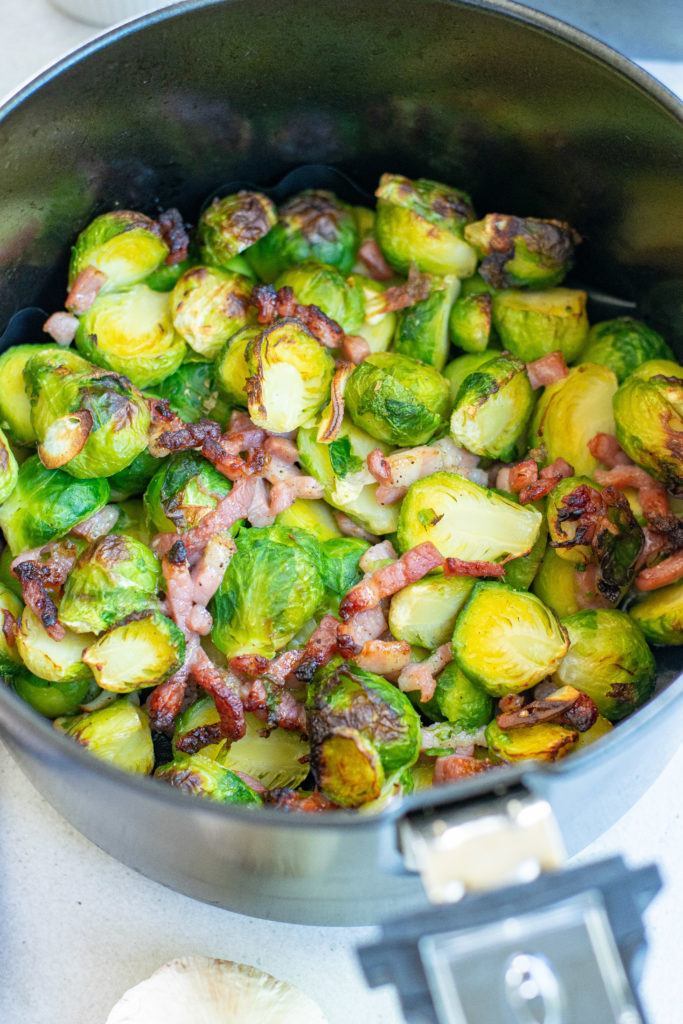 How To Cook Keto Brussels Sprouts and Bacon In Air Fryer