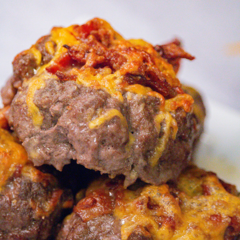 Air Fryer Bacon Cheddar Burger Bowls